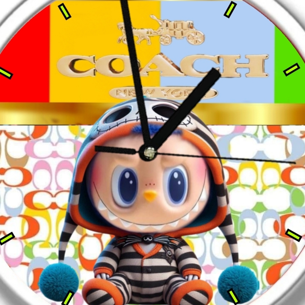Coach Labubu Monster Clock